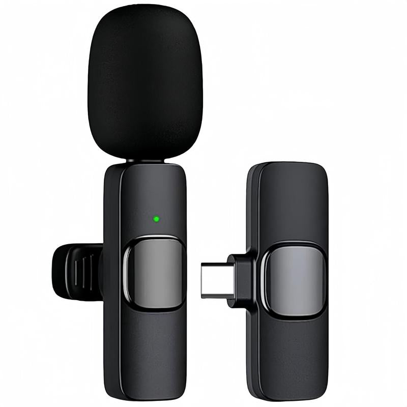 Wireless Lavalier Microphone for Iphone - Android, Ipad, Tablets, Bluetooth Mini Microphone with Noise Canceling,65Ft Transmission,6H Battery Life, Professional Lapel Mic for Video Recording