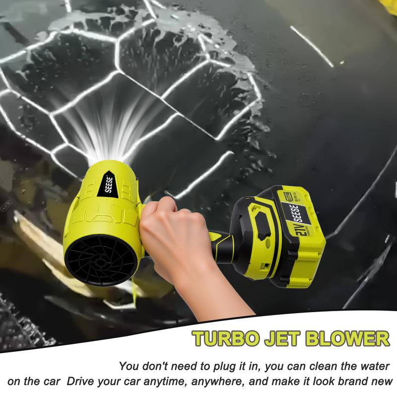SEESE Turbo Jet Blower,Leaf Blower, Violent Turbo Fan, Pure Copper Motor,Car Drying after Wash, Handheld Snow Blower,Cordless Turbo Power Air Duster,Home Improve,Garden Mainte Perfect Christmas & New Year Gift Idea