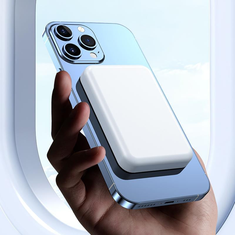 Magnetic Power Bank,5000Mah Portable Charger,Fast Charging for Iphone 17/16/15/14/13/12 Pro/Pro Max/Plus,White Magsafe Wireless Battery