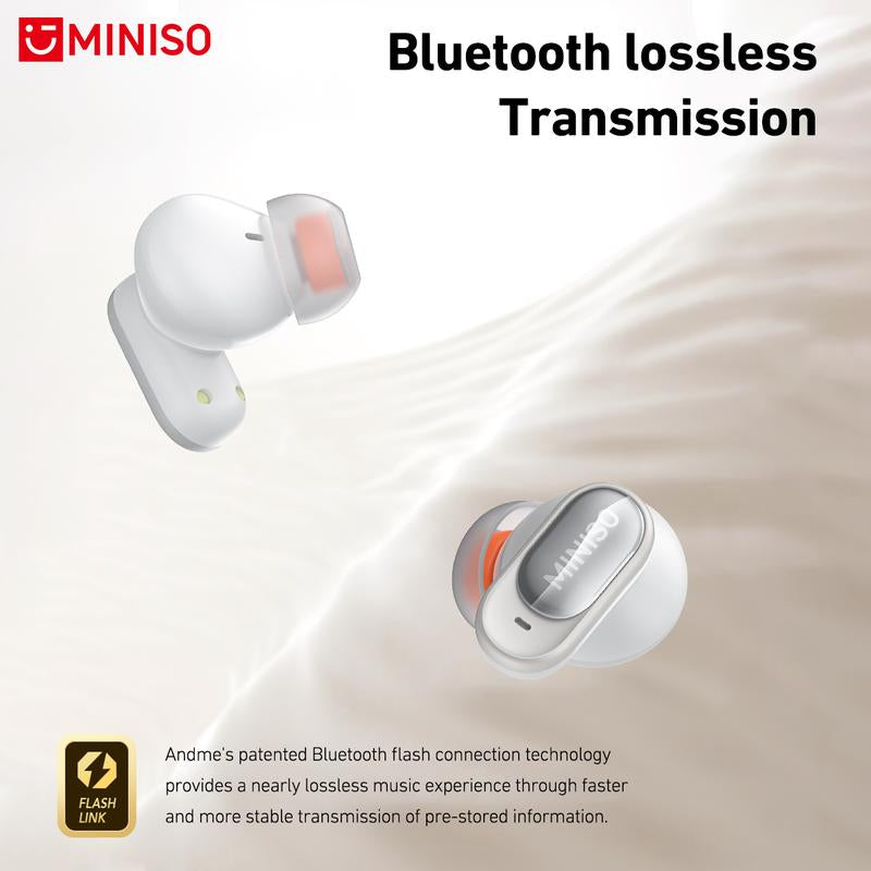 MINISO MS105 Wireless Earbuds Bluetooth 6.0 Earphones, in Ear Earbuds,Waterproof Wireless Earphones, Suitable for Office, Sports, Study and Audio Calls, Built in Microphone, Gaming Bluetooth Headphones