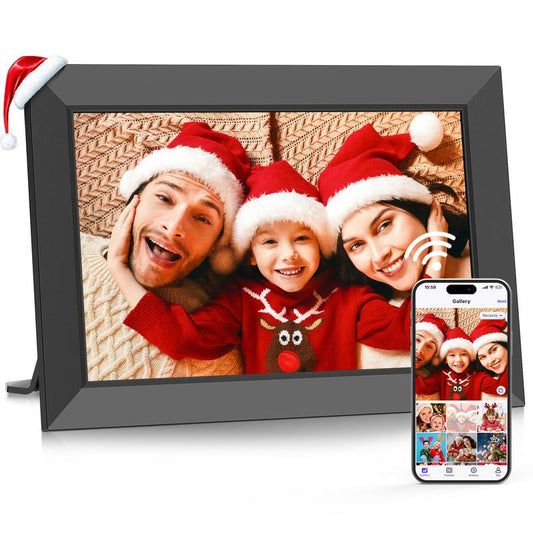 Uhale 10.1'' Wifi Digital Picture Frame Gift Idea - 1280X800 HD IPS Touch Screen, Electronic Smart Photo Frame with 32GB Storage, Share Photos/Videos Instantly and Send Best Wishes, Holidays Christmas Thanksgiving Gift for Mom, Grandparents, Decor