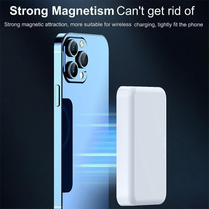 Magnetic Power Bank,5000Mah Portable Charger,Fast Charging for Iphone 17/16/15/14/13/12 Pro/Pro Max/Plus,White Magsafe Wireless Battery
