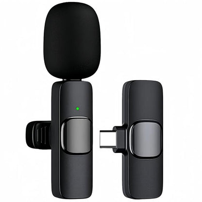 Wireless Lavalier Microphone for Iphone - Android, Ipad, Tablets, Bluetooth Mini Microphone with Noise Canceling,65Ft Transmission,6H Battery Life, Professional Lapel Mic for Video Recording